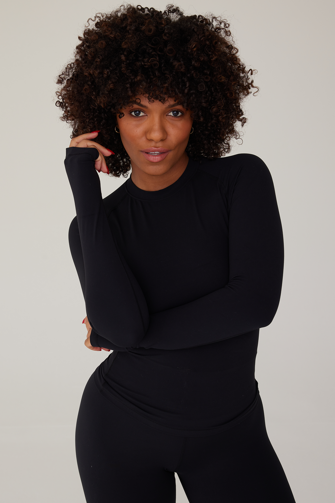 Luxe Black Long Sleeve Bodysuit