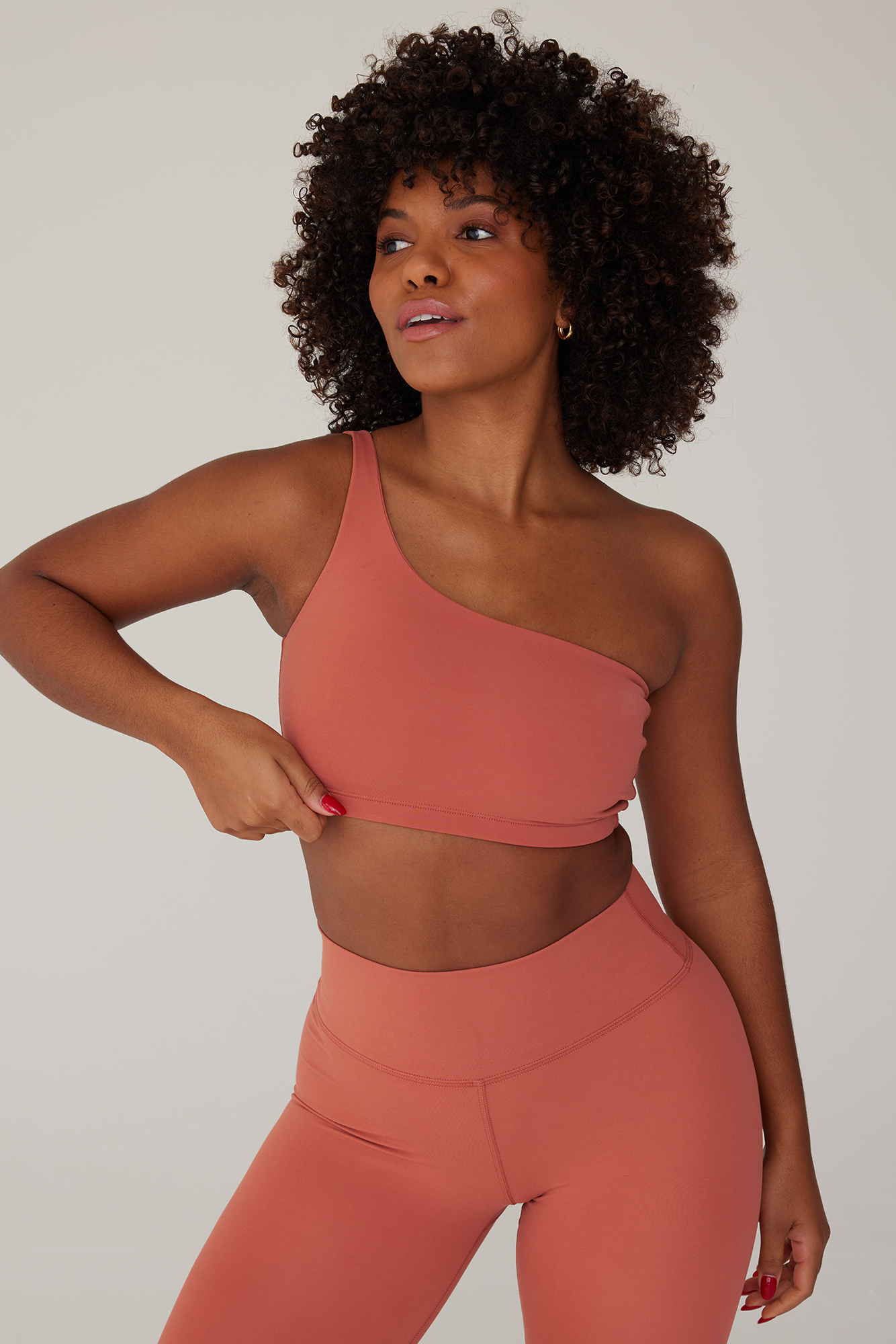 One shoulder bra sales top